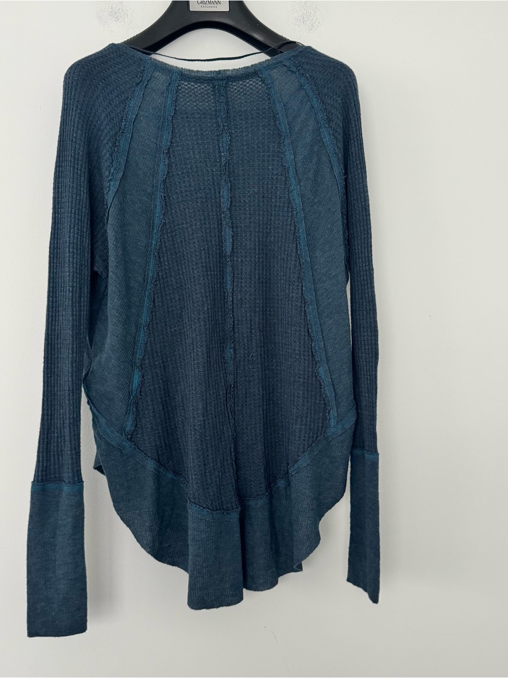We The Free Free People Catalina Thermal Top Waffle Knit Slouchy Oversized Small